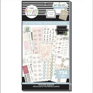 Let's Stay Home Happy planner stickers